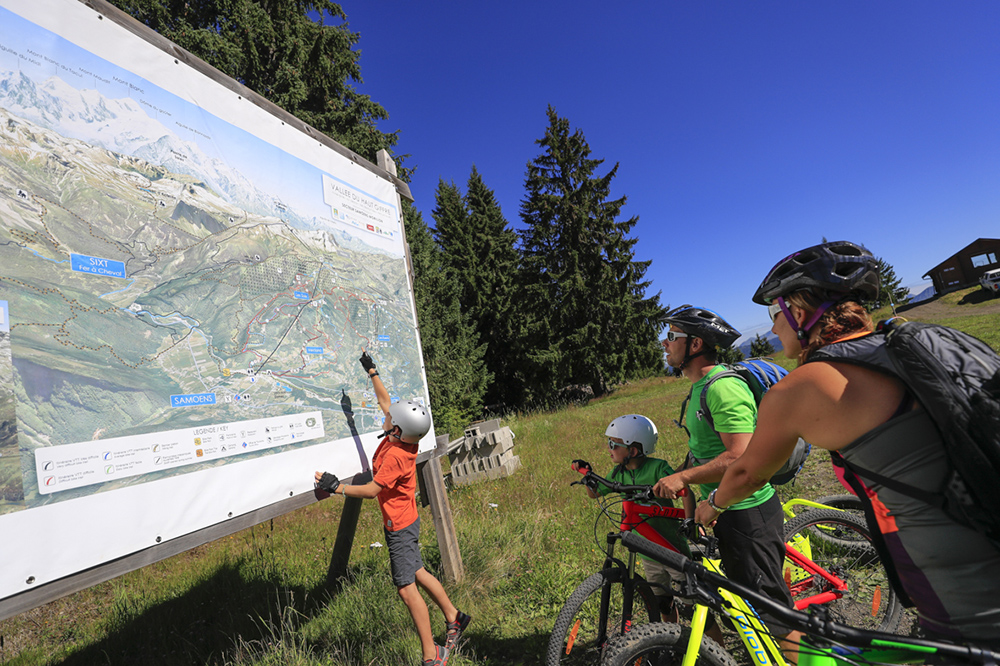 Plan des pistes VTT du Grand Massif