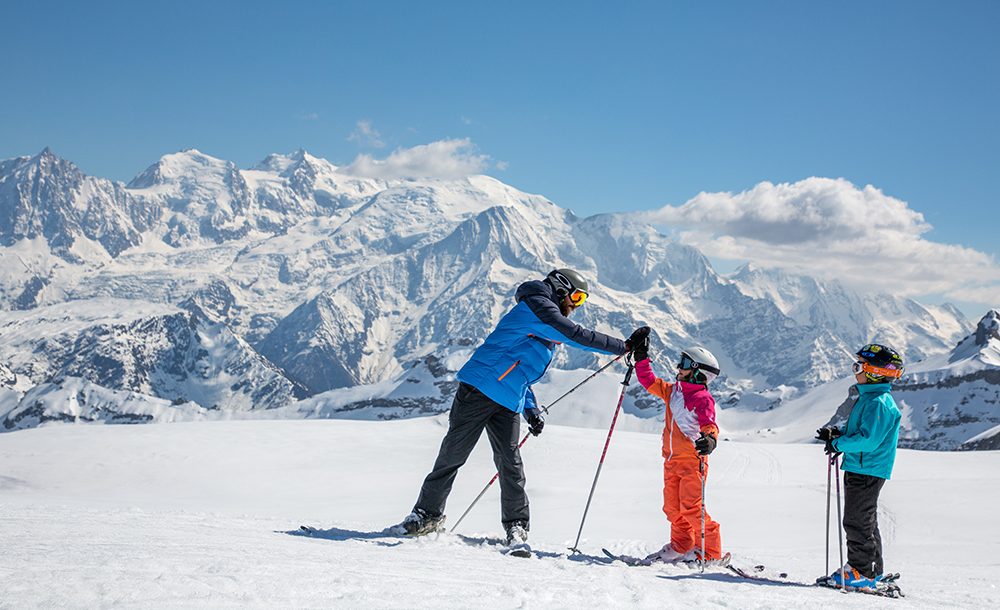 De skigebieden van het Grand Massif en de vallei van de Giffre
