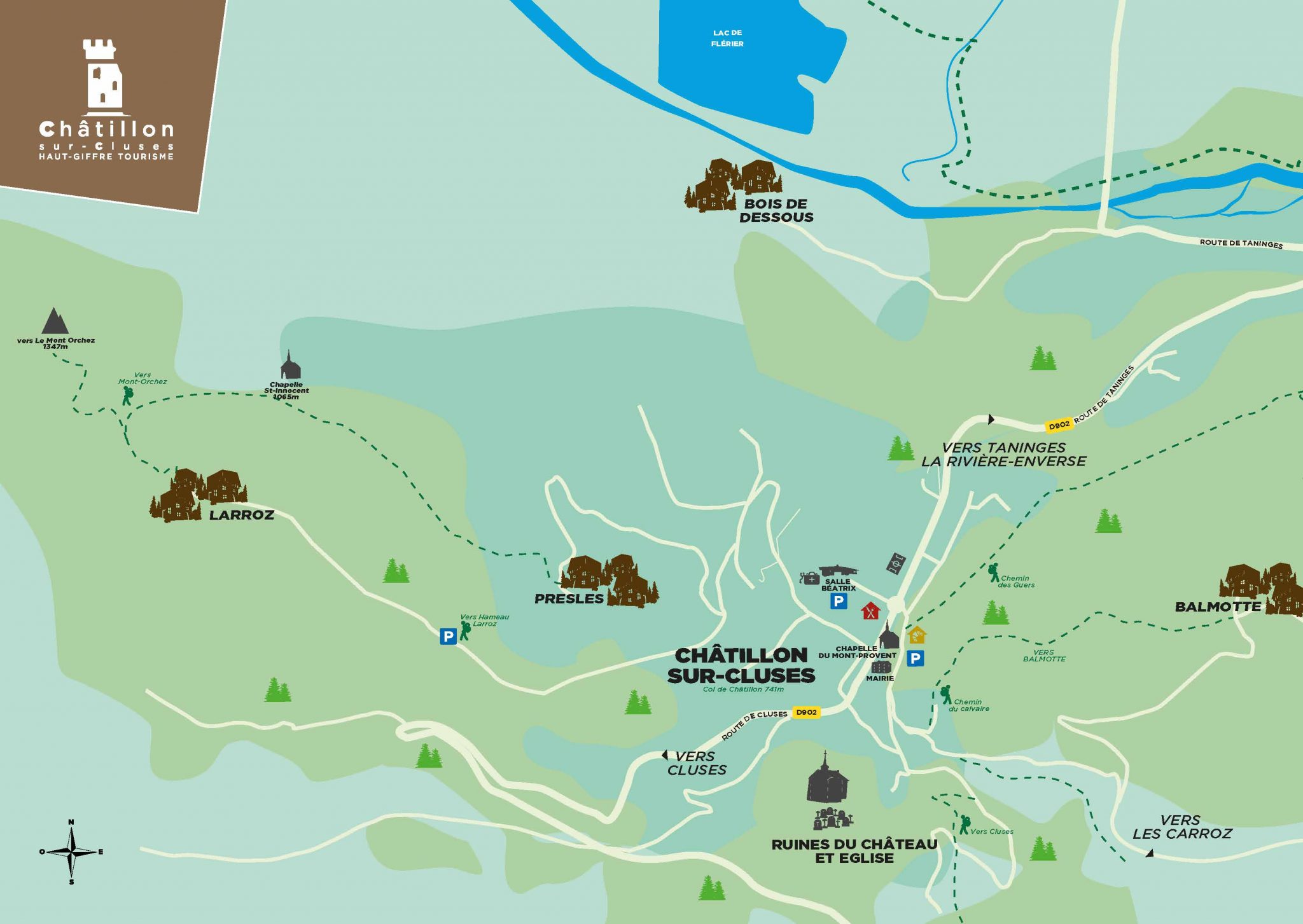 Plattegrond van Châtillon sur Cluses