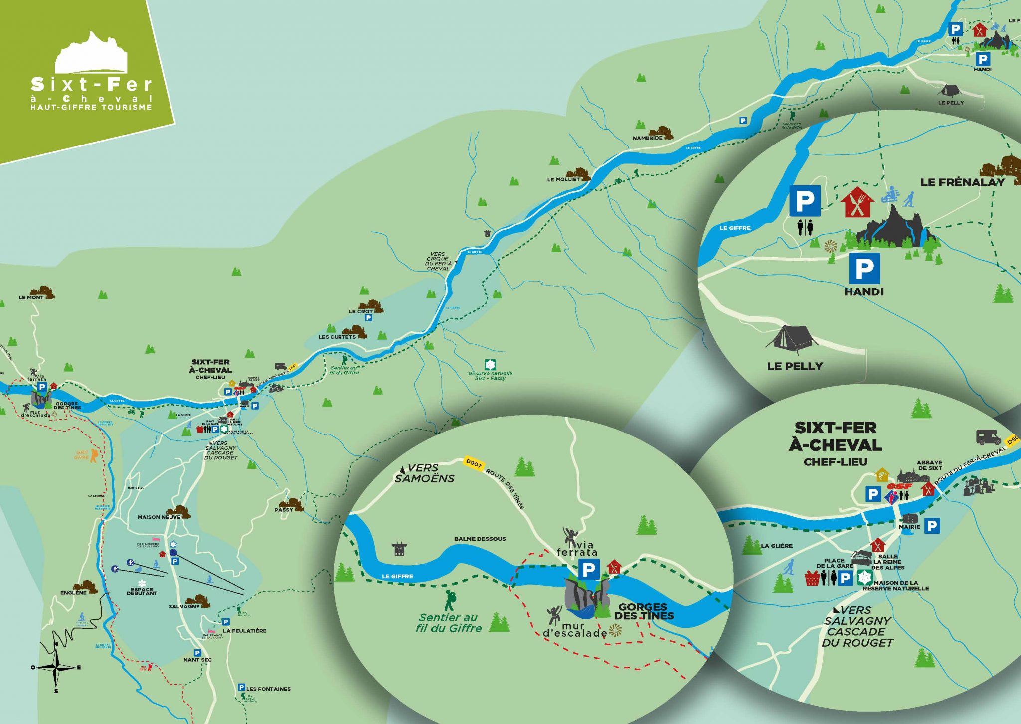 Kaart van Sixt-Fer-à-Cheval