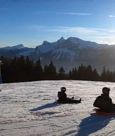 Rodelen op de Marvel-piste in Morillon
