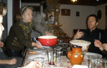 Soirée en chalet d’alpage en hiver