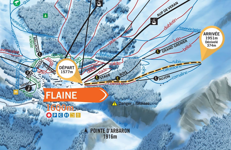 Montée d’Aujon toerskiroute – nachtbeklimming_Flaine