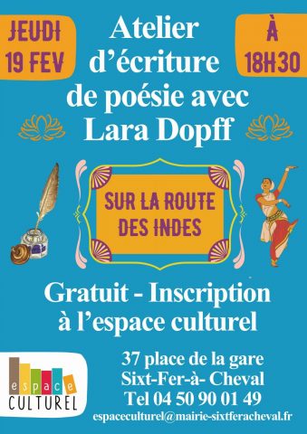 “Workshop poëzie schrijven: op weg naar India_Sixt-Fer-à-Cheval